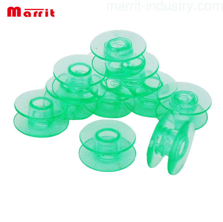 #4123078-45 CLEAR GREEN BOBBINS （WITHOUT THREAD HOLE) COMPATIBLE WITH VIKING HUSQVARNA GROUP 5 6 7 & WHITE 5811, 5823, 5839, 7700, 9800 HOME SEWING