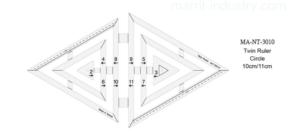 Twin Triangle Ruler