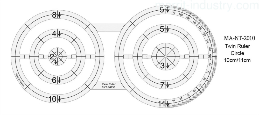 Twin Circle Templates Ruler