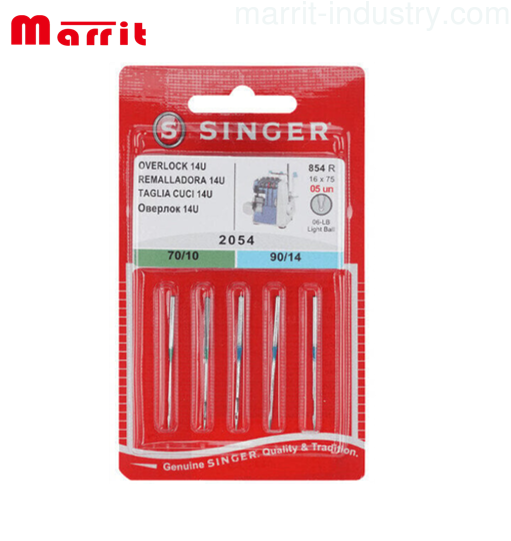 SINGER 14U 2054 SERIES OVERLOCK NEEDLES ASSORTED SIZES 70/10 AND 90/14