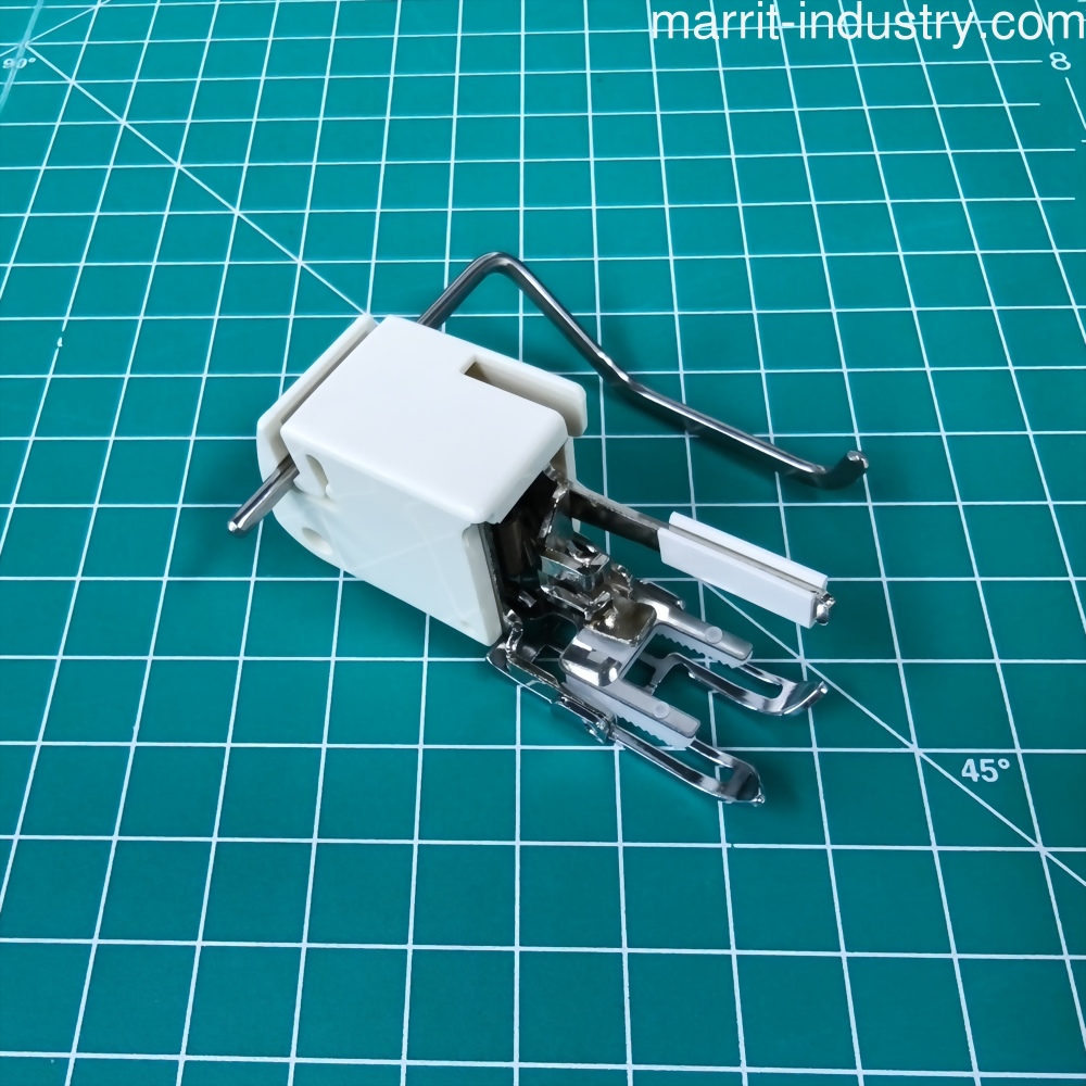 #214872014 Open Toe Even Feed Walking Foot 7mm Low Shank Steel with Quilting Guide for Sewing Machine