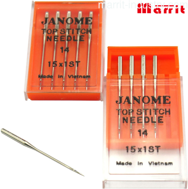 990514000A 10 Pcs TOP STITCH NEEDLES 15X1ST - # 14 FOR JANOME BRAND
