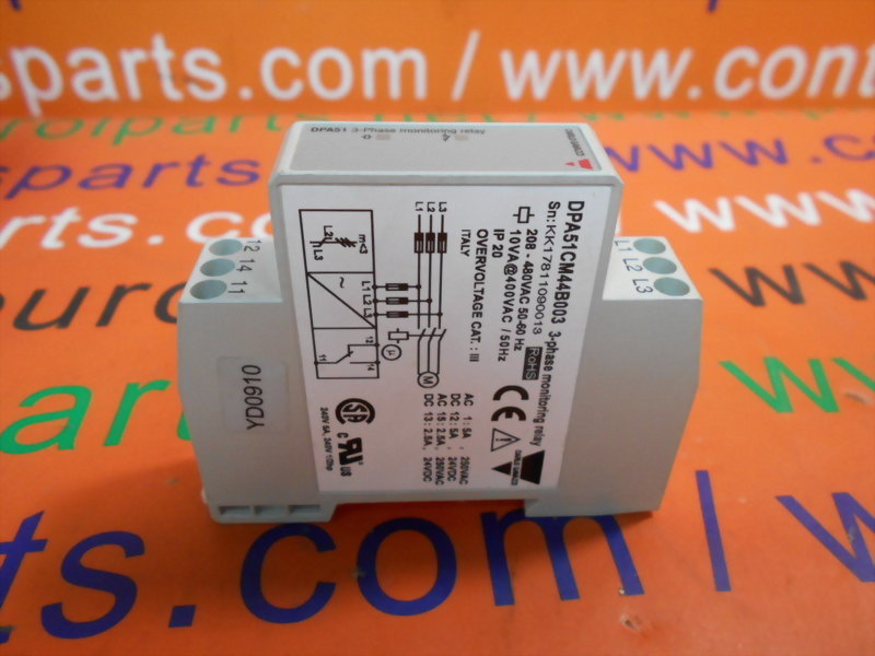 CARLO GAVAZZI 3PHASE MONITORING RELAY DPA51CM44B003