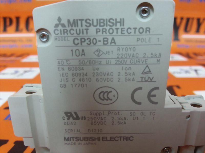 MITSUBISHI CP30BA POLE 1 10A CIRCUIT PROTECTOR