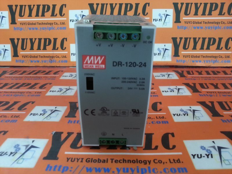 MEAN WELL DR-120-24 DIN RAIL POWER SUPPLY