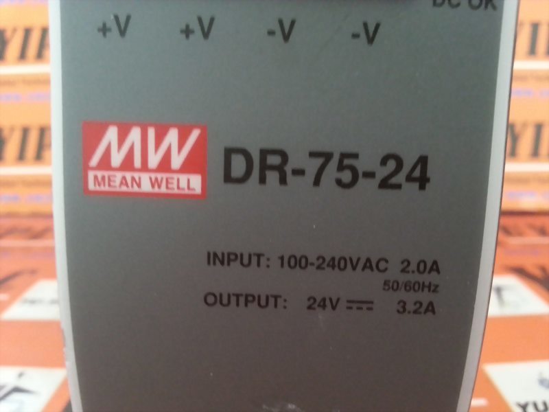 MEAN WELL DR-75-24 DIN RAIL POWER SUPPLY