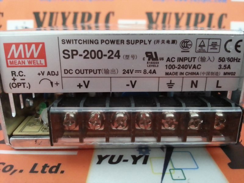 MEAN WELL SP-200-24 SWITCHING POWER SUPPLY 24V 8.4A