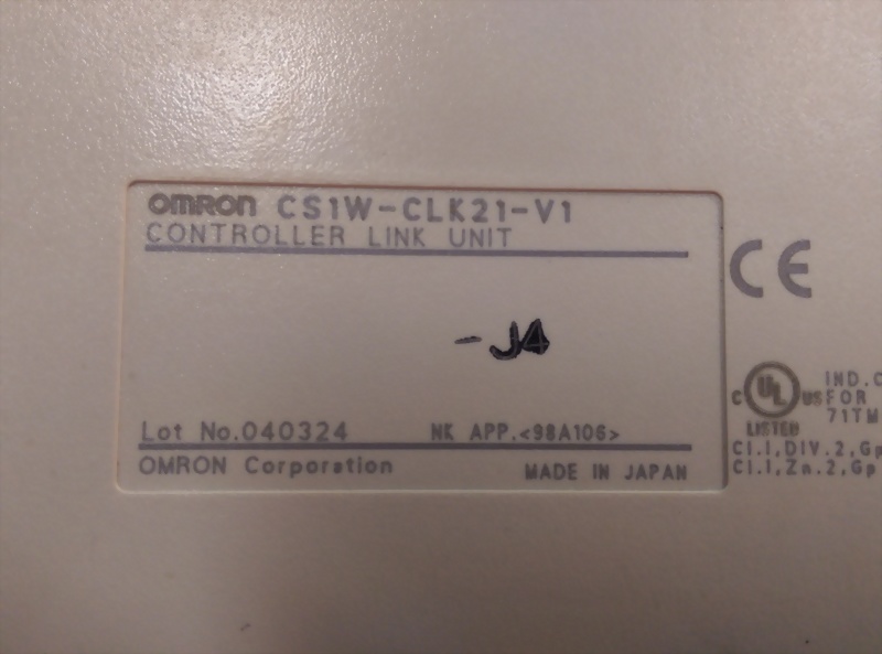OMRON CS1WCLK21V1 CONTROLLER LINK UNIT