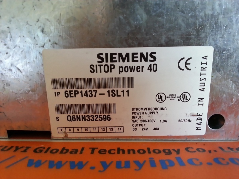 Siemens SITOP Power 40 6EP1437-1SL11 Basic Line Stromversorgung Power Supply E:5 