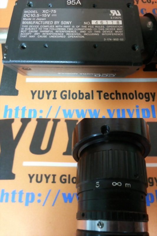 SONY CCD VIDEO CAMERA MODULE XC75 WITH 5M LENS