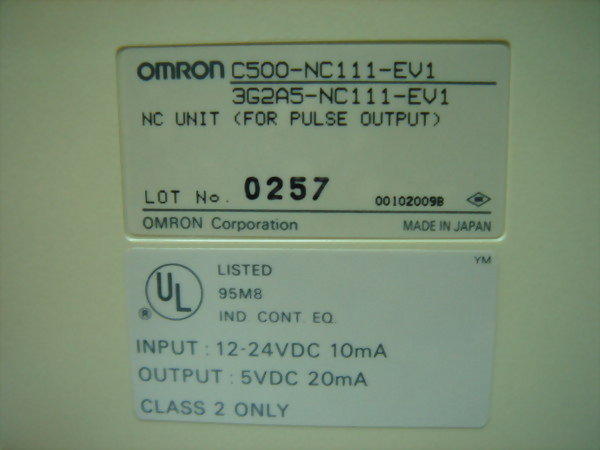 C500 NC111 E V1 PLC Module/Rack by OMRON