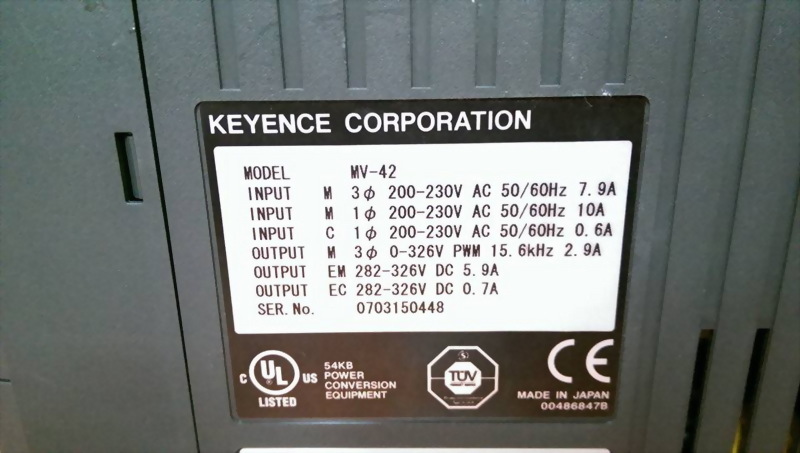 KEYENCE MV-42 AC SERVO DRIVE