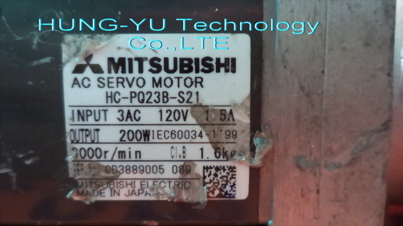 MITSUBISHI HC-PQ23BG2K-S21 + VRSF-5B-200 AC SERVO MOTOR