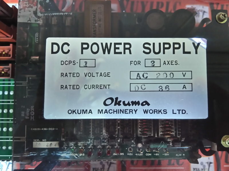 電源ユニット OKUMA DC POWER SUPPLY DCPS-2 FOR 2 AXES OKUMA DC POWER SUPPLY DCPS-2 FOR 4 AXES AXIS AC200V DC 60A W