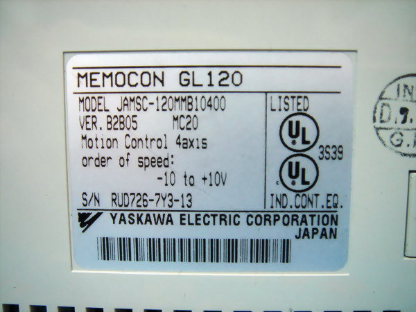 YASKAWA MEMOCON GL120 JAMSC-120MMB10400(YASKAWA PLC SERVO MOTOR)