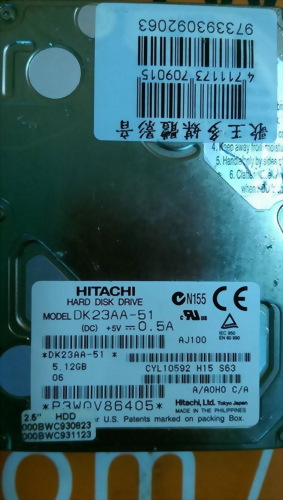 HITACHI HARD DISK DRIVE DK23AA-51