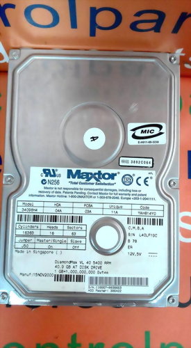 MAXTOR 34098H4 YAH814Y0 IDE 80GB HARD DRIVE
