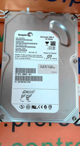 SEAGATE ST3402112AS SATA 40GB HARD DRIVE