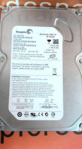 SEAGATE ST340215AS SATA 40GB HARD DRIVE