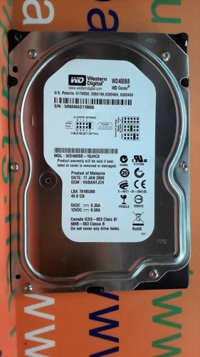 WESTERN DIGITAL WD400BB-19JHC0 IDE 3.5 40GB HDD