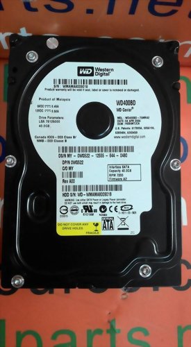 WESTERN DIGITAL WD400BD-75MRA2 SATA 3.5 40GB HDD WD