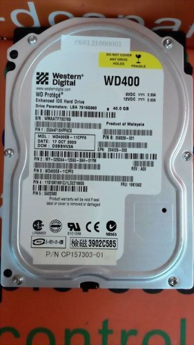 WESTERN DIGITAL WD400EB-11CPF0 IDE 40GB 3.5HARD DRIVE