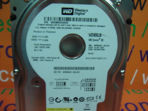 WESTERN DIGITAL WD800JB-00JJC0 80GB HARD DISK DRIVE