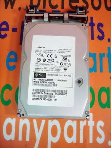HITACHI / SUN HARD DRIVE HUS1530FBSUN300G / 390-0366-02 / SUN 300G / HGS-HUS153030VLF40(A) 300GB / 15000RPM