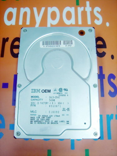 IBM HARD DRIVE DALS-3540 / 85G3871 540MB 50PIN