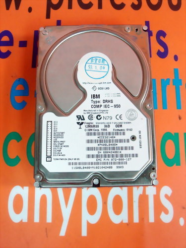 IBM HARD DRIVE DRHS COMP IEC-950 / 08L8408 36GB / 80PIN