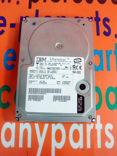 IBM HARD DRIVE IC35L018UWD210-0 / 07N6350 18GB / 68PIN / 10000RPM