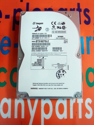 SEAGATE HARD DRIVE ST318275LC / 9L2004-010 18GB / 7200RPM / 80PIN