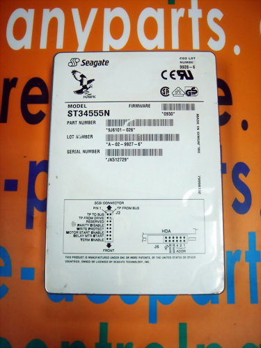 SEAGATE HARD DRIVE ST34555N / 9J6101-026 4.55GB 50PIN