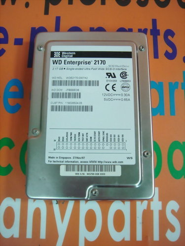 WESTERN DIGITAL HARD DRIVE WDE2170-0307A2 / 4061-001092-006 2.1GB / 68PIN
