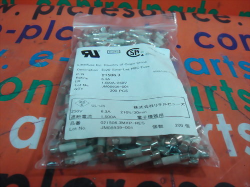 LITTEIFUSE FUSE 250V TD HBC 5X20 ROHS SPECIAL 6.3A 021506.3MXP-RES / 21506.3