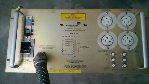 WESTRAN POWER 84000 SYSTEM ISOLATI TRANSFORMER WP4554
