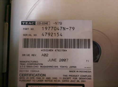 CD-224E-N79 TEAC CD-ROM DRIVE