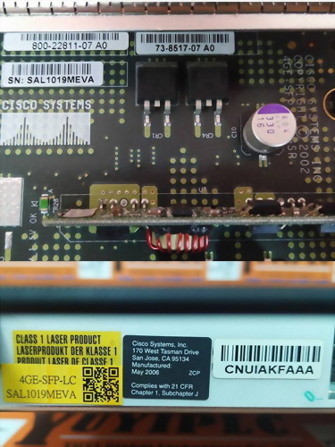 CISCO 4GE-SFP-LC 800-22811-07 73-8517-07 GIGABIT ETHERNET