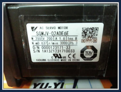 伺服電機 YASKAWA SGMJV-02ADE6E AC SERVO MOTOR (NEW)