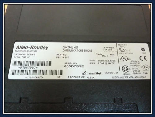 ALLEN-BRADLEY 1756-CNB/E COMMUNICATIONS MODULE (NEW)