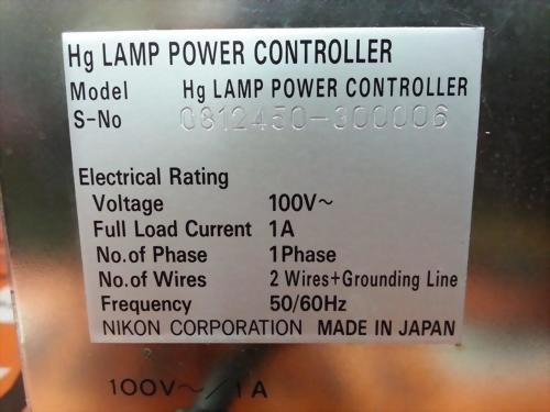 NIKON HG LAMP POWER CONTROLLER SN: 0812450-300006