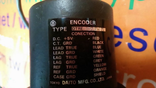 DAITOH WORKS SERVO MOTOR ENCODER DTRE-AB-4+RTDE-500PWZ