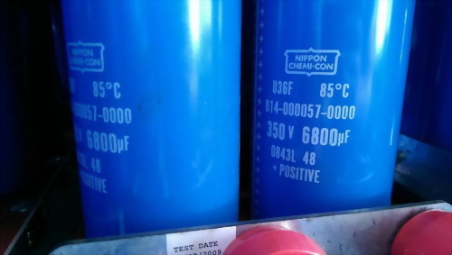 NIPPON CHEMI-CON U36F 350V 6800㎌ 0843L 48 +POSITIVE