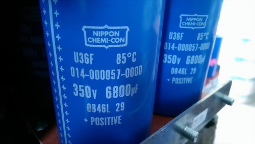 NIPPON CHEMI-CON U36F 350V 6800UF 0846L 29 +POSITIVE