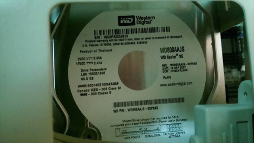 WESTERN DIGITAL CAVIAR WD800AAJS-00PSA0 80GB SATA 7.2K