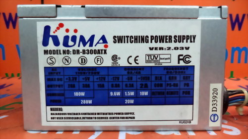 KUMA SWITCHING POWER SUPPLY DR-B300ATX