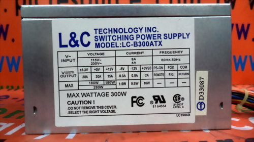 L&C SWITCHING POWER SUPPLY LC-B300ATX