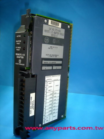 A-B PLC ALLEN BRADLEY 1771 PROGRAMMABLE CONTROLLER CPU:1771-ASB REMOTE I/O ADAPTER MODULE SER.B