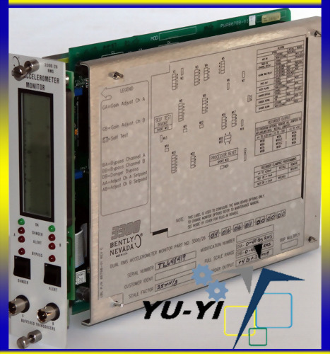 BENTLY NEVADA 3300 26 DUAL RMS ACCELERATOR MONITOR 419