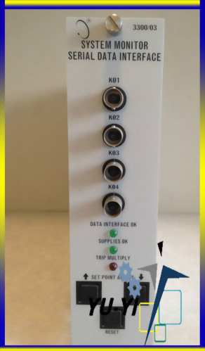 BENTLY NEVADA SYSTEM MONITOR W SERIAL DATA INTERFACE 3300 03-02-00